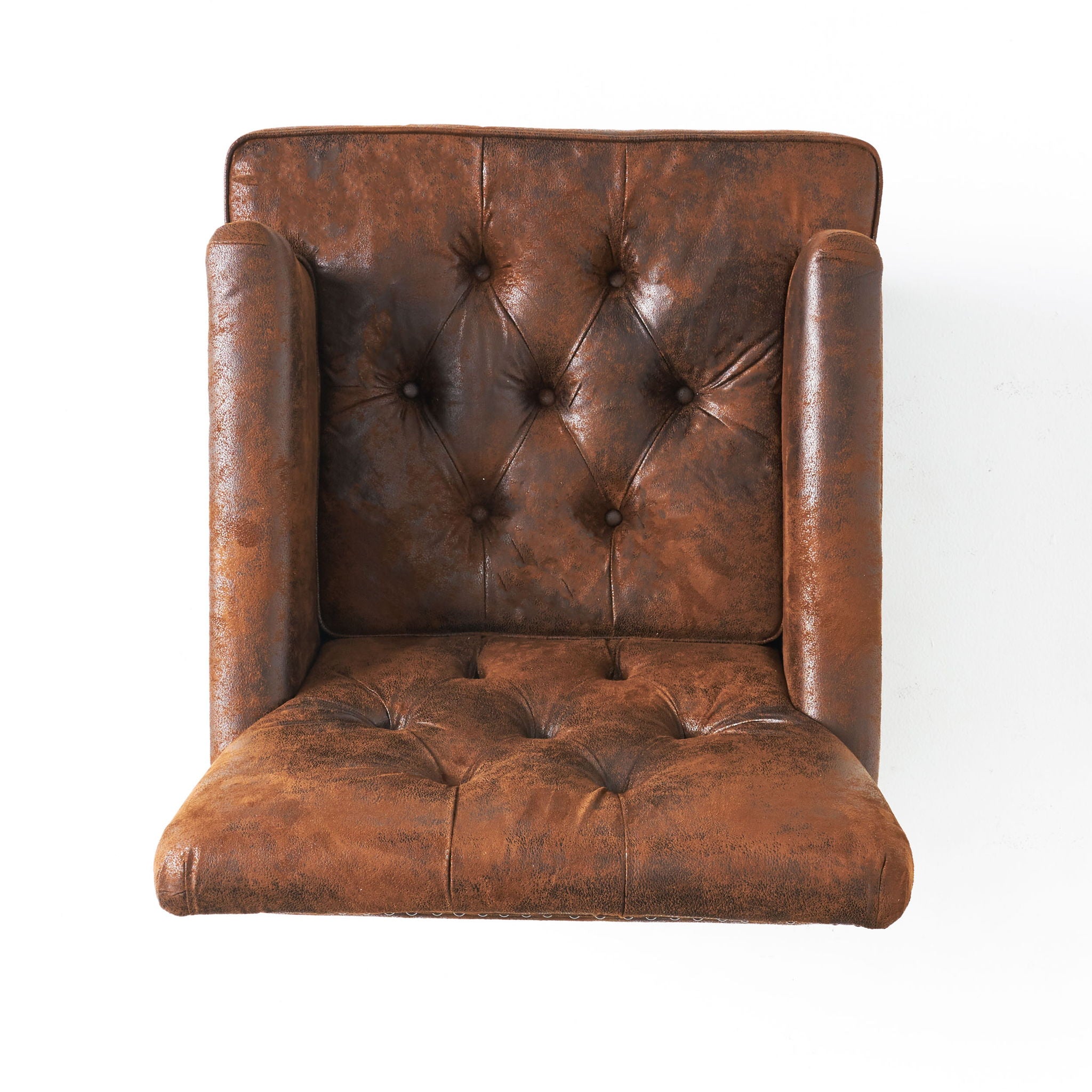 Vitality - Club Chair With Button Tufted Diamond Stitching And Turned Legs