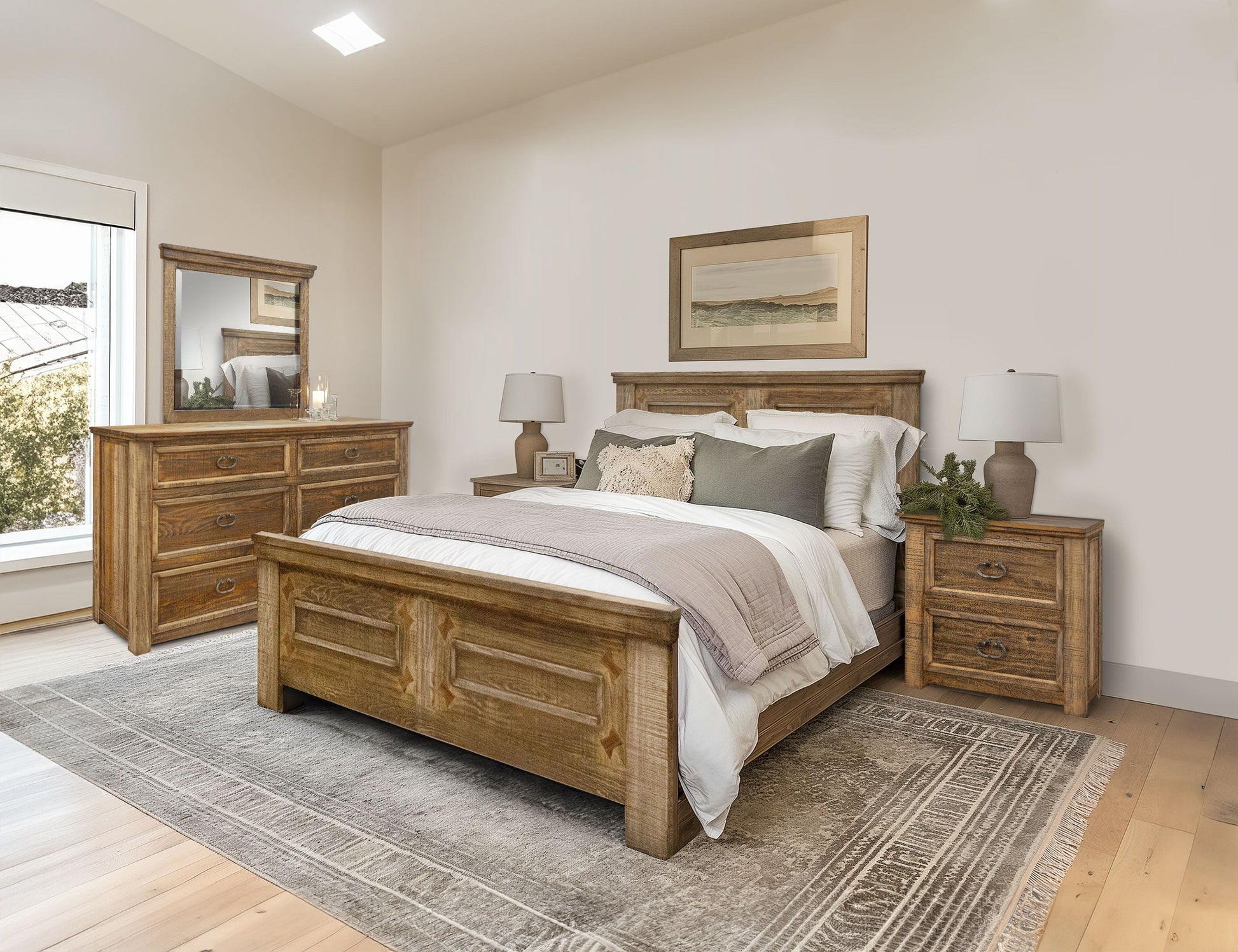 International Furniture Direct Montana - Dresser - Two Tone Light Brown | Meri Furniture