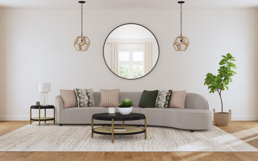 Arini - Round End Side Table With Storage Shelf