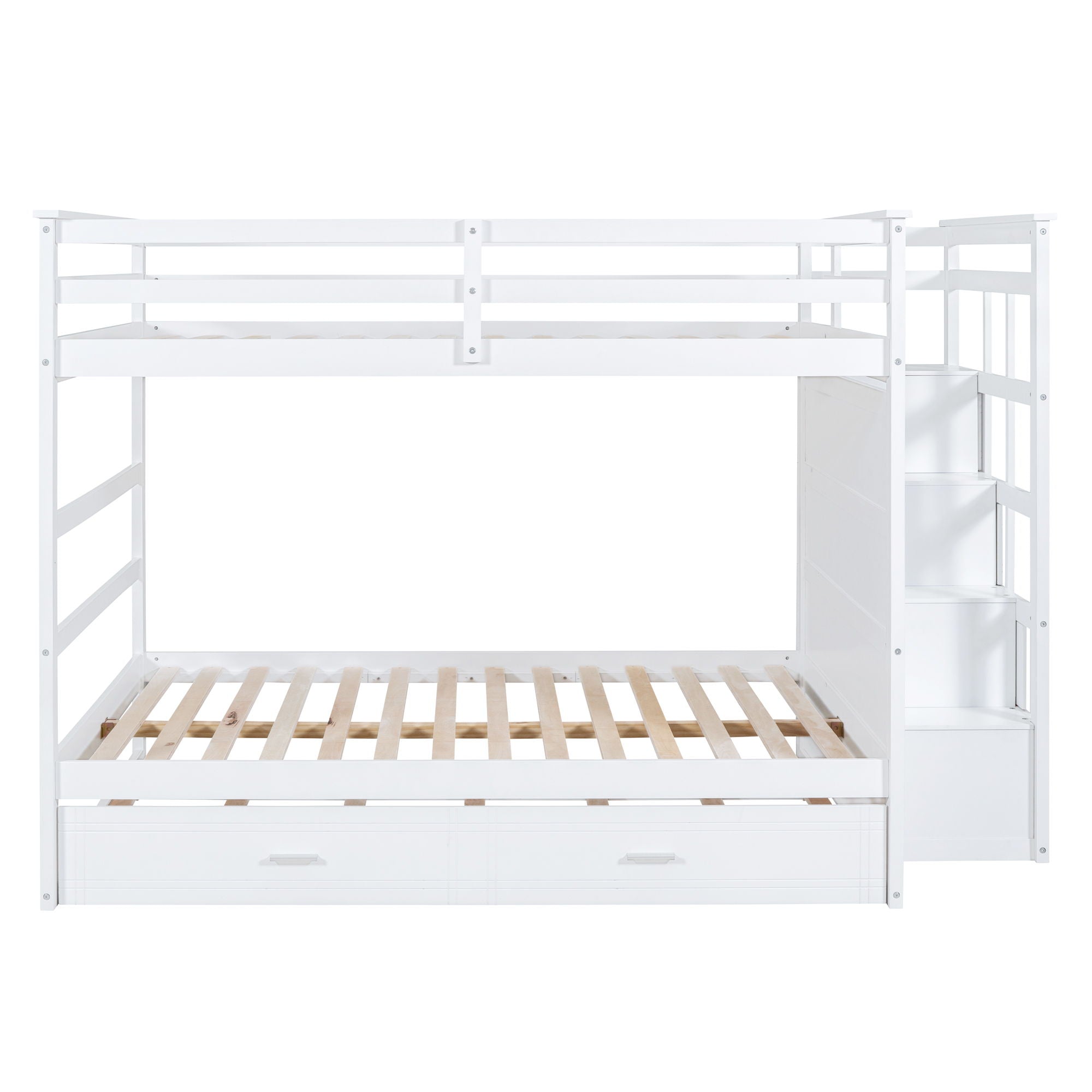 Bunk Bed With Twin Size Trundle And Staircase
