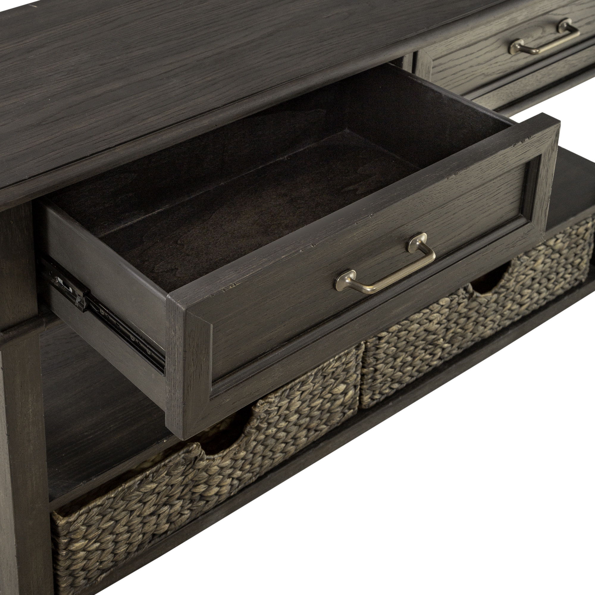 Mill Creek - 2 Drawer Sofa Table - Dark Brown