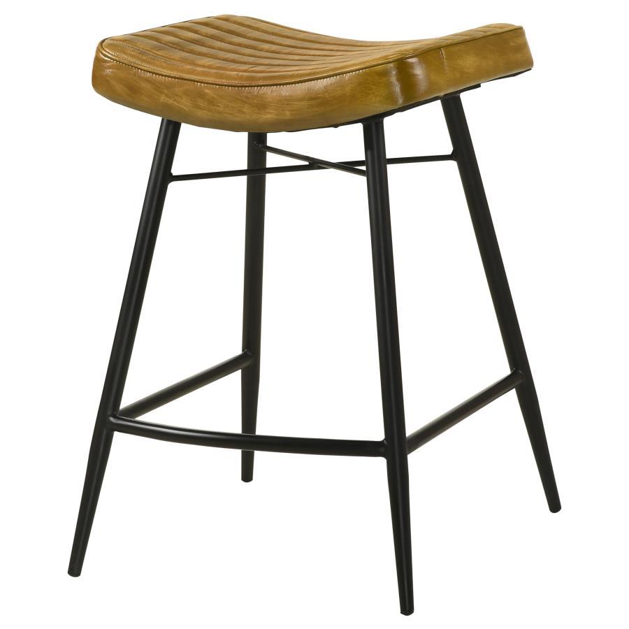 Coaster Fine Furniture Bayu - Leather Upholstered Counter Stool (Set of 2) | Meri Furniture
