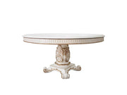 ACME Vendom - Dining Table - Antique Pearl Finish - 76" | Meri Furniture