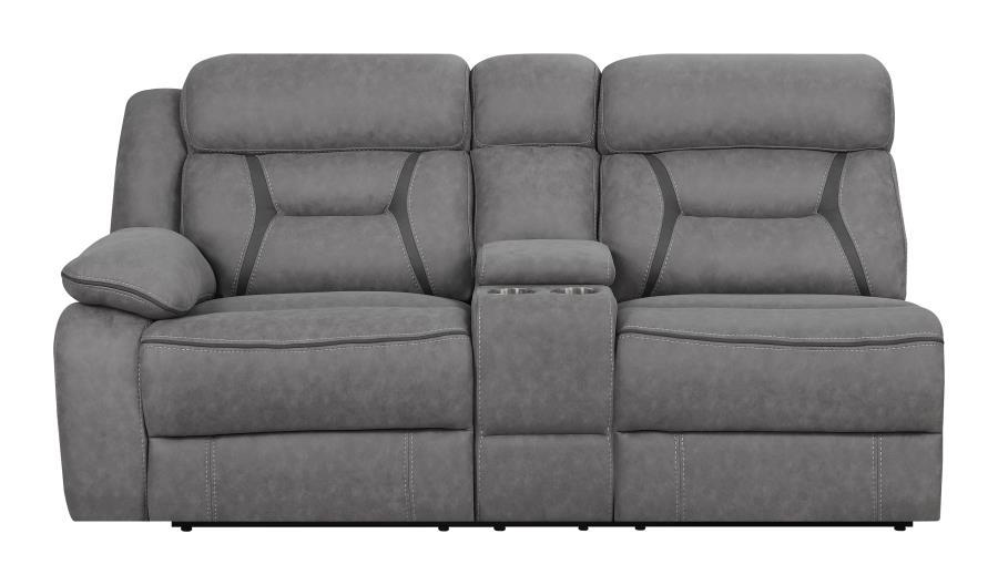 Coaster Fine Furniture Higgins - Upholstered LAF Power Loveseat - Gray | Meri Furniture