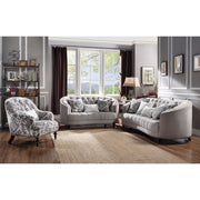 ACME Saira - Loveseat - Light Gray Fabric | Meri Furniture
