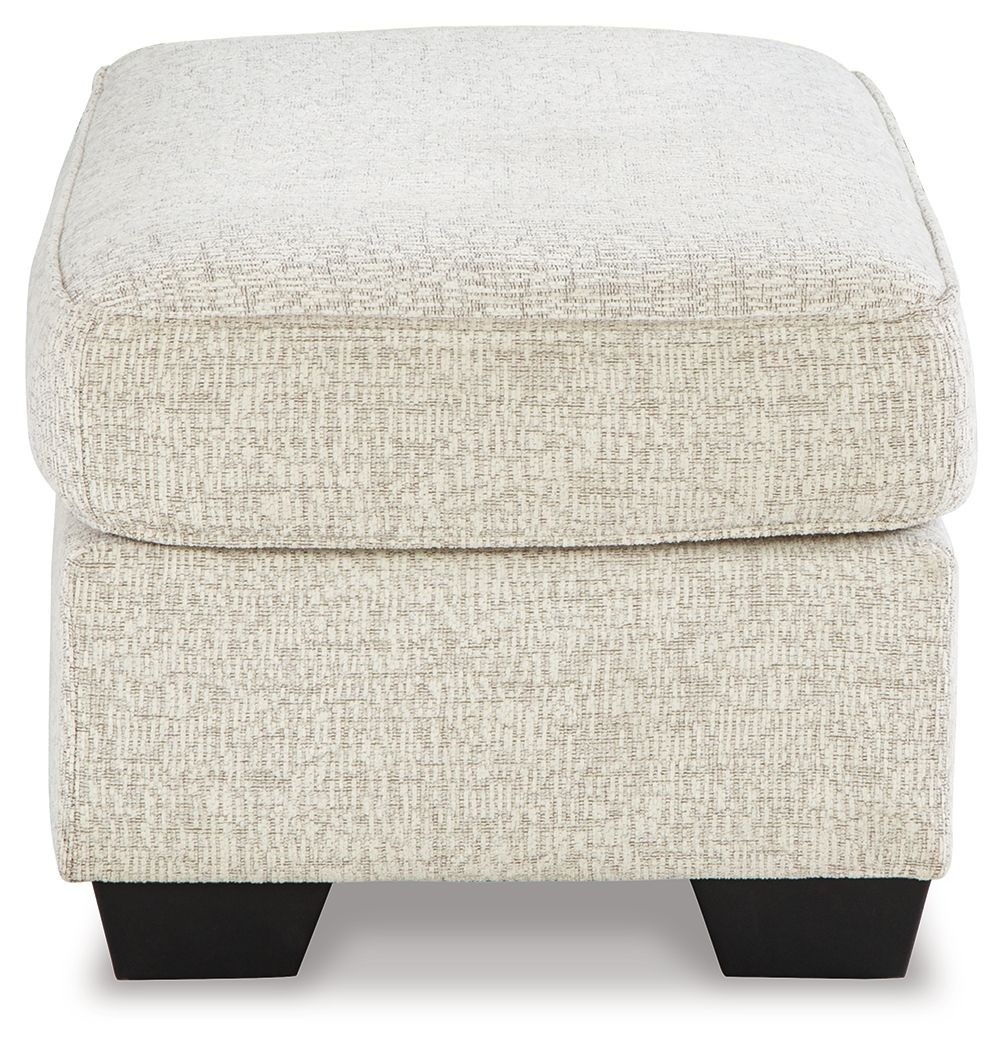 Signature Design by Ashley® Valerano - Parchment - Ottoman | Meri Furniture
