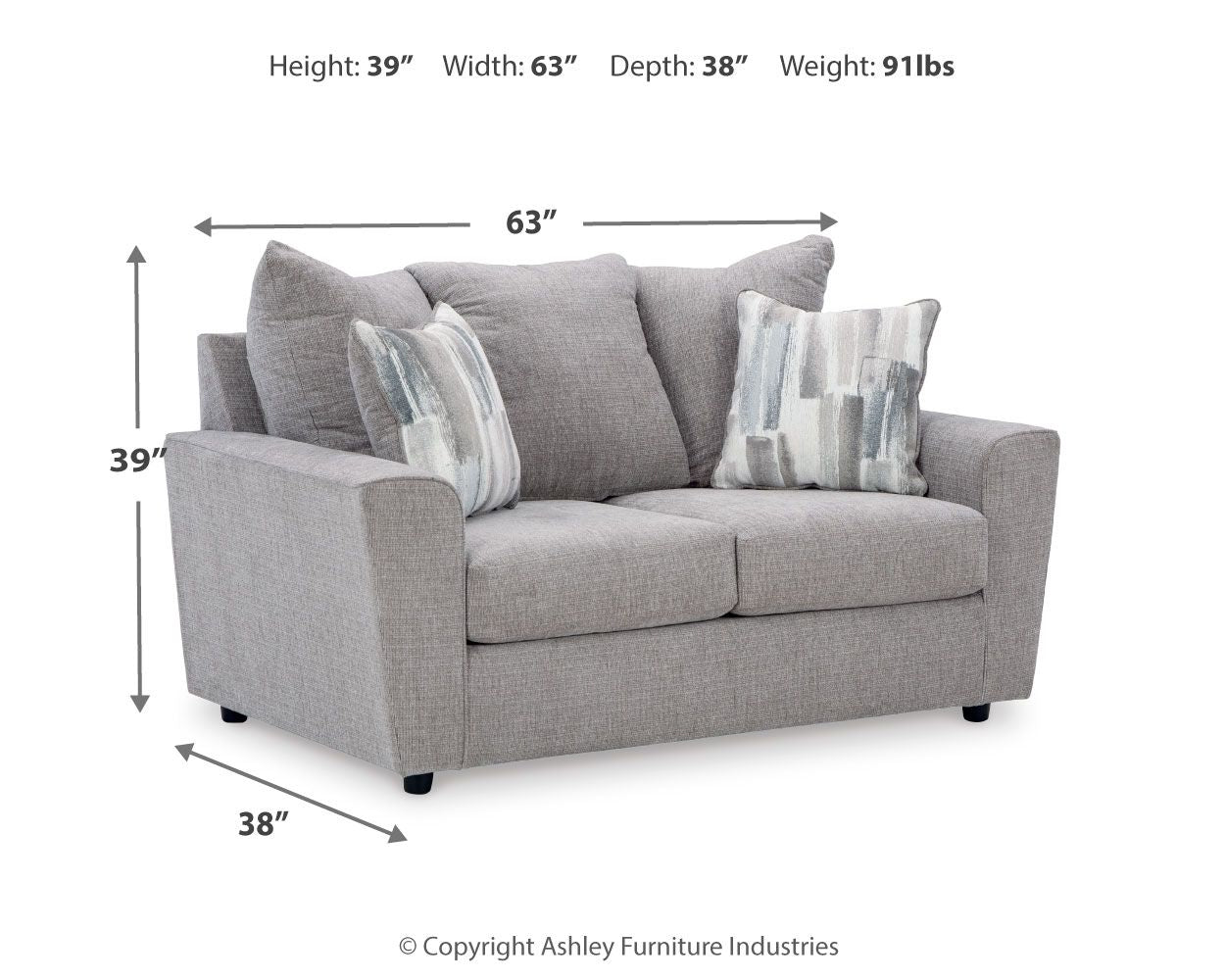 Signature Design by Ashley® Stairatt - Loveseat | Meri Furniture
