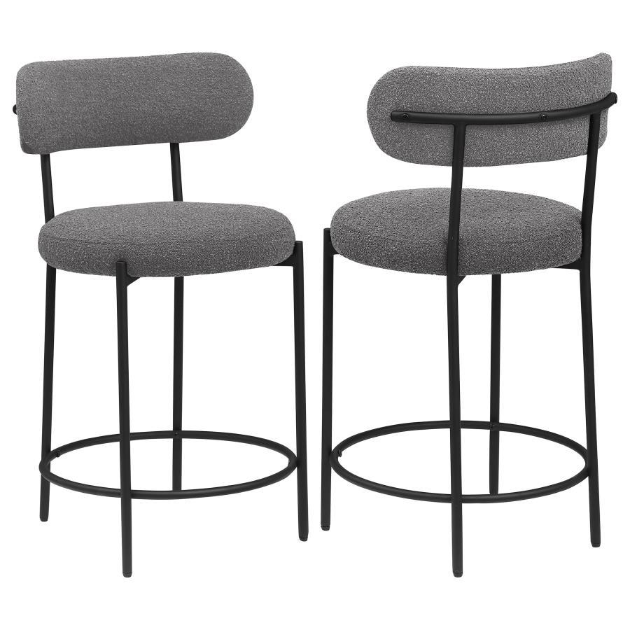Coaster Fine Furniture Viola - Boucle Upholstered Bar Stool (Set of 2) | Meri Furniture