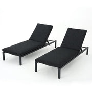 Modern Chaise Lounge With Wate Resistant Fabric Cushions
