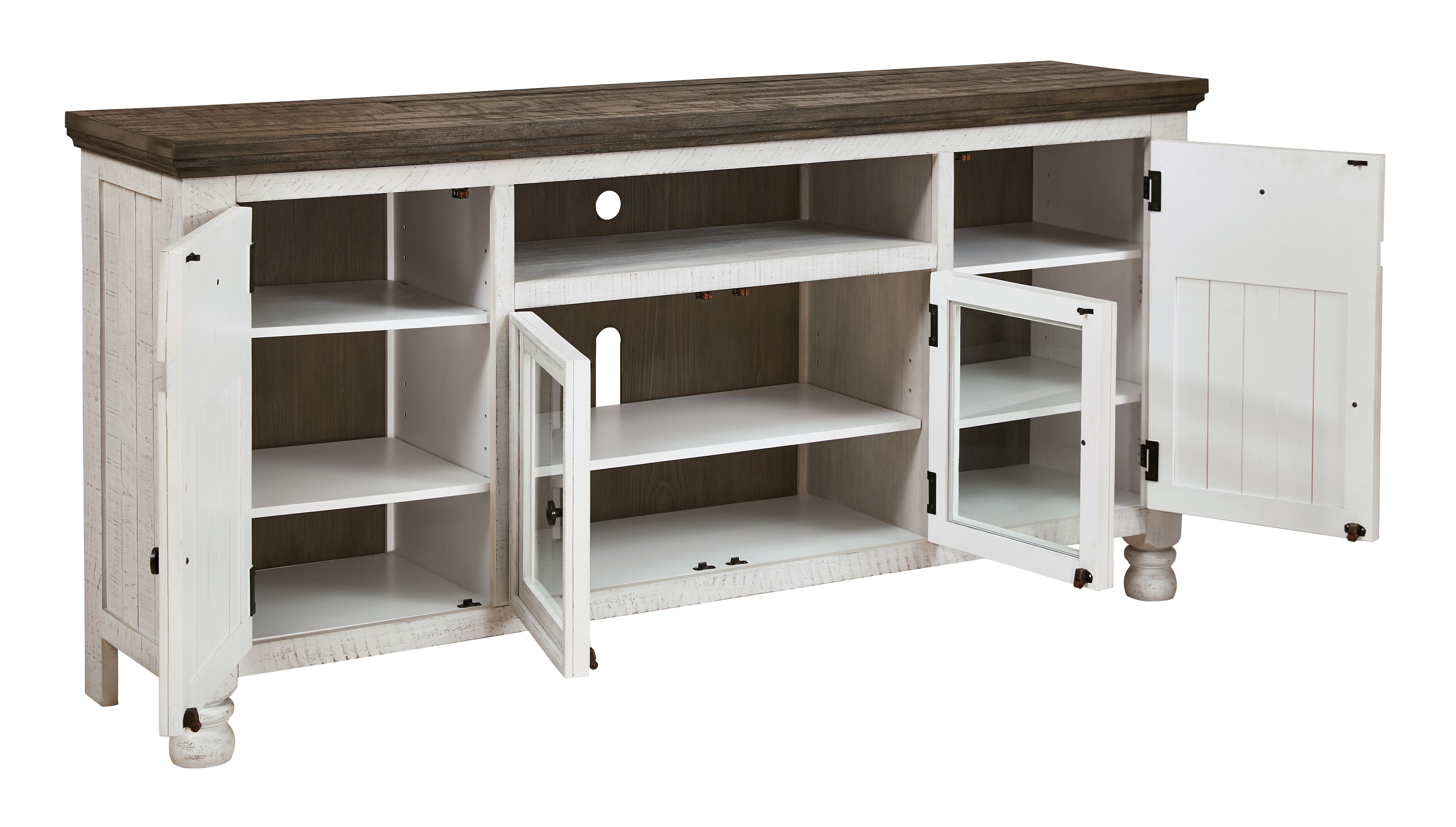 Signature Design by Ashley® Havalance - Brown / Beige - Extra Large TV Stand - 4 Doors | Meri Furniture