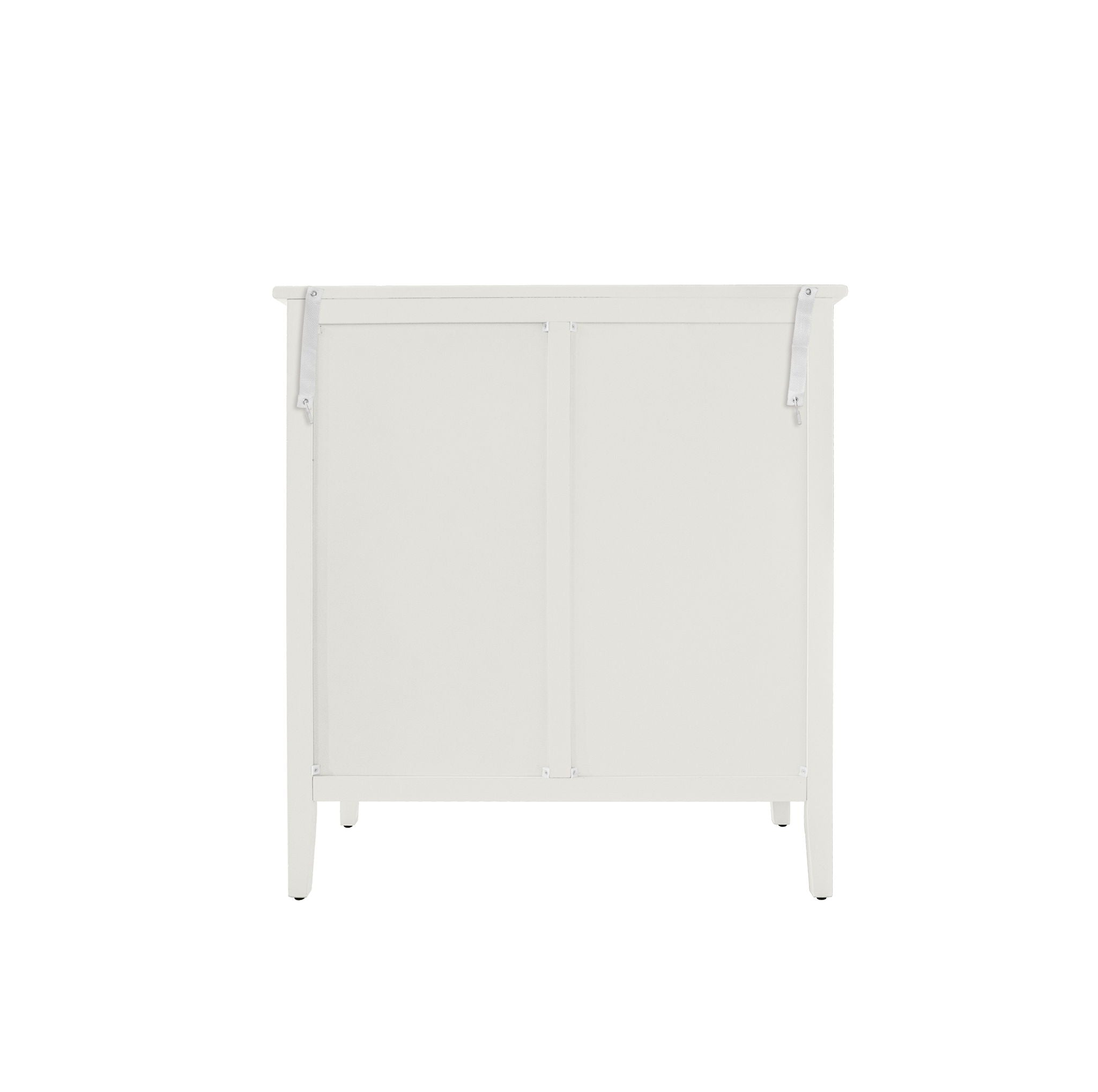 3 Drawer Cabinet With Hollow Carved 3 Drawer Dresser Storage Chest With Metal Handles For Entryway Living Room Bedroom - Beige