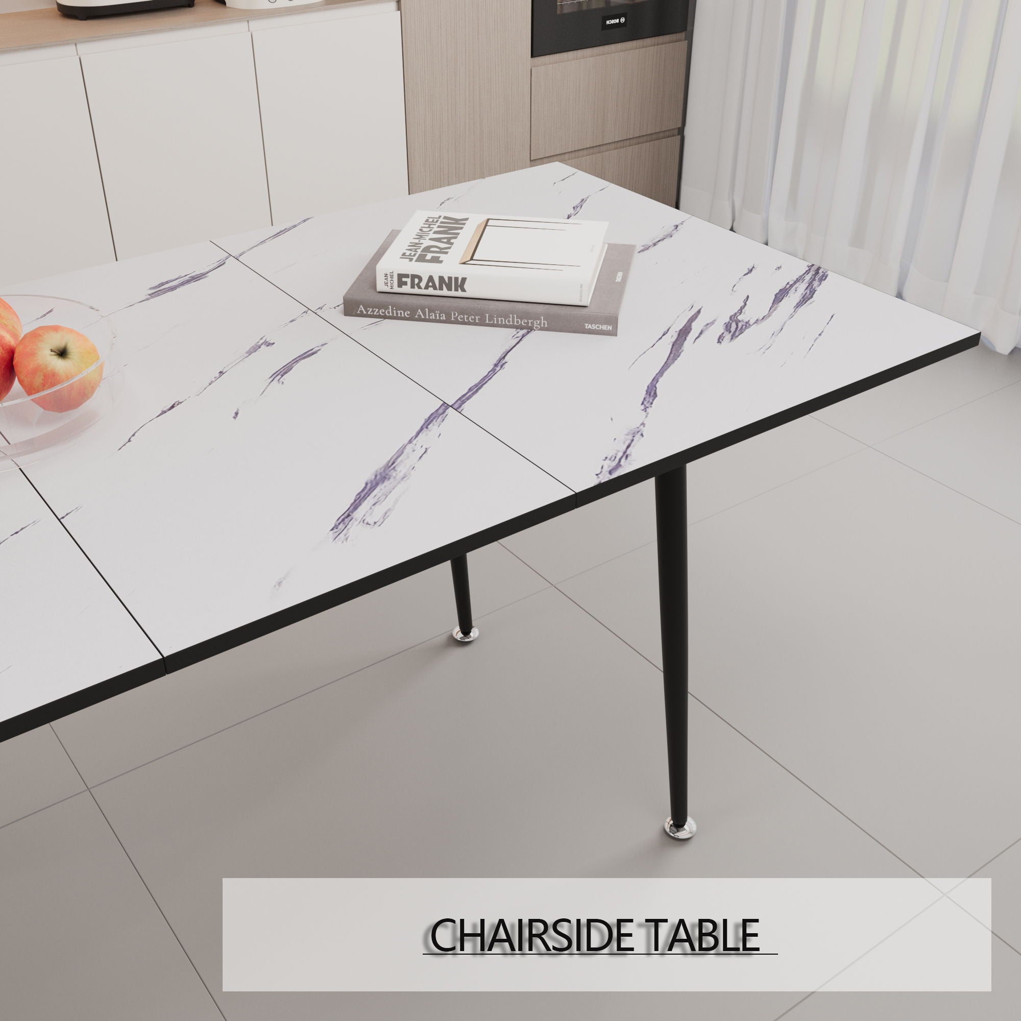 Modern Extendable Dining Table And Chair Set For 2 - 6 People