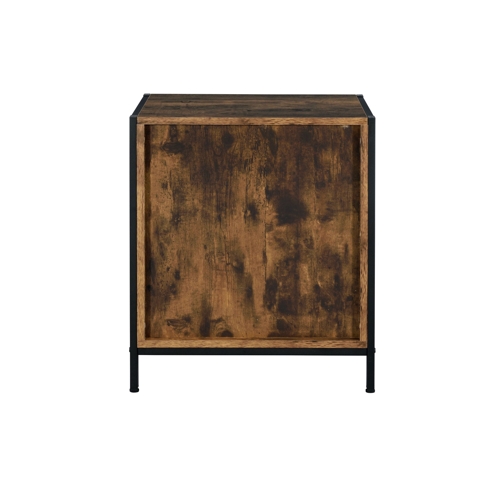 ACME Juvanth - Nightstand - Rustic Oak & Black Finish | Meri Furniture