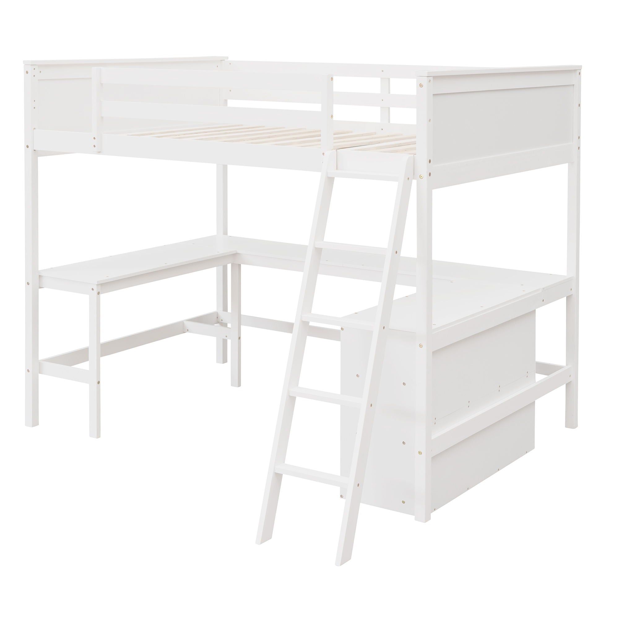 Loft Bed With Shelves With Desk