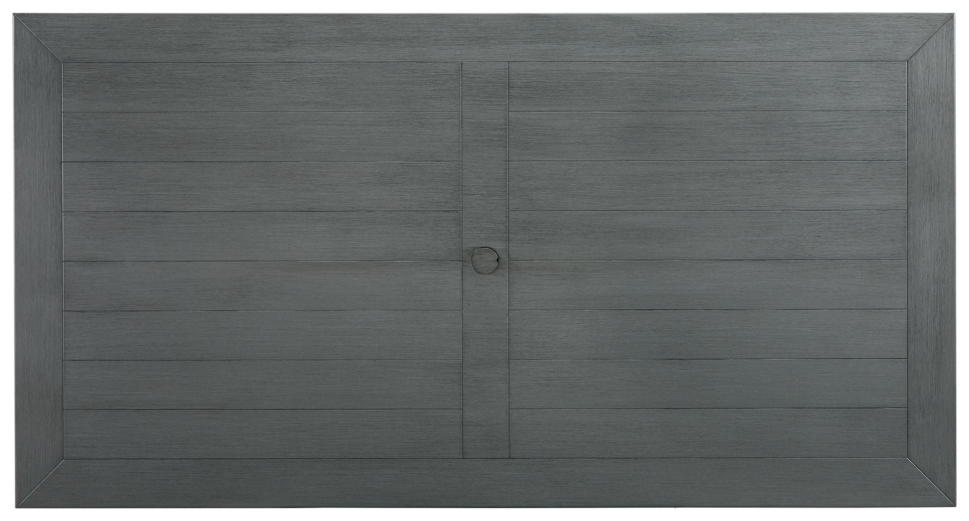 Signature Design by Ashley® Elite Park - Gray - Rect Dining Table W/Umb Opt | Meri Furniture