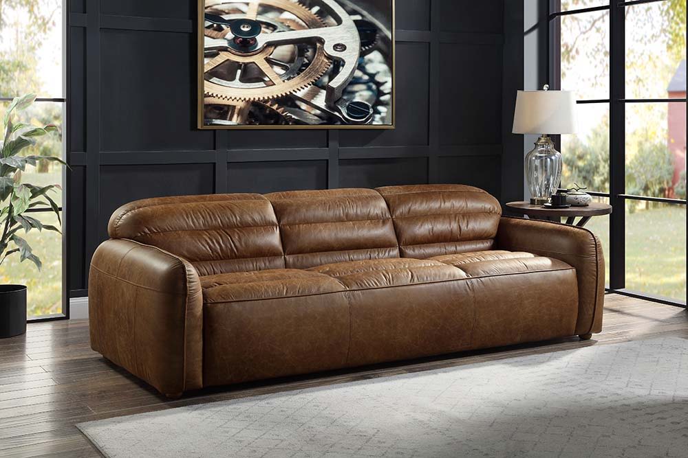 ACME Rafer - Sofa - Cocoa Top Grain Leather | Meri Furniture