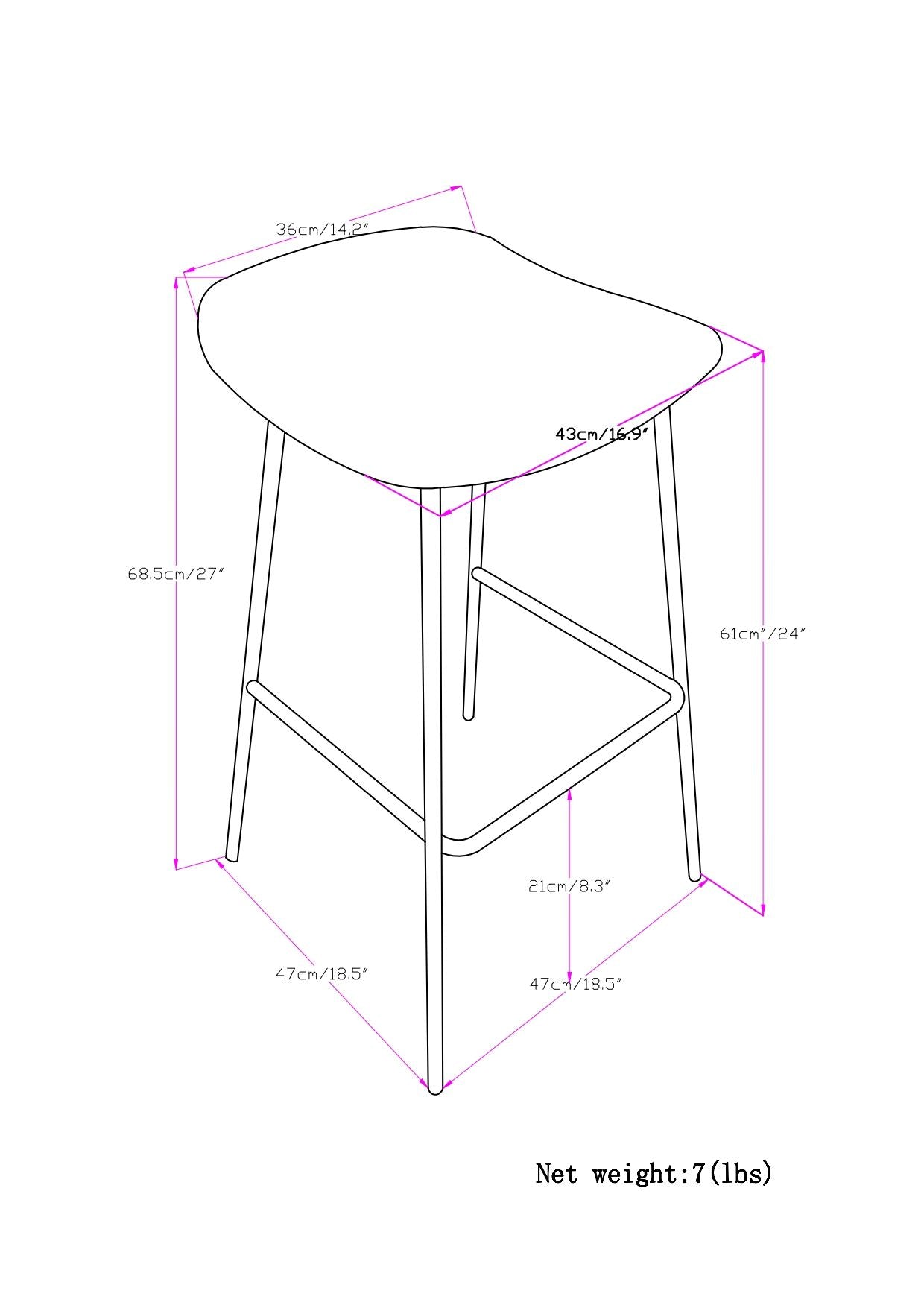 Dafney - pholstered Bar Stool (Set of 2)