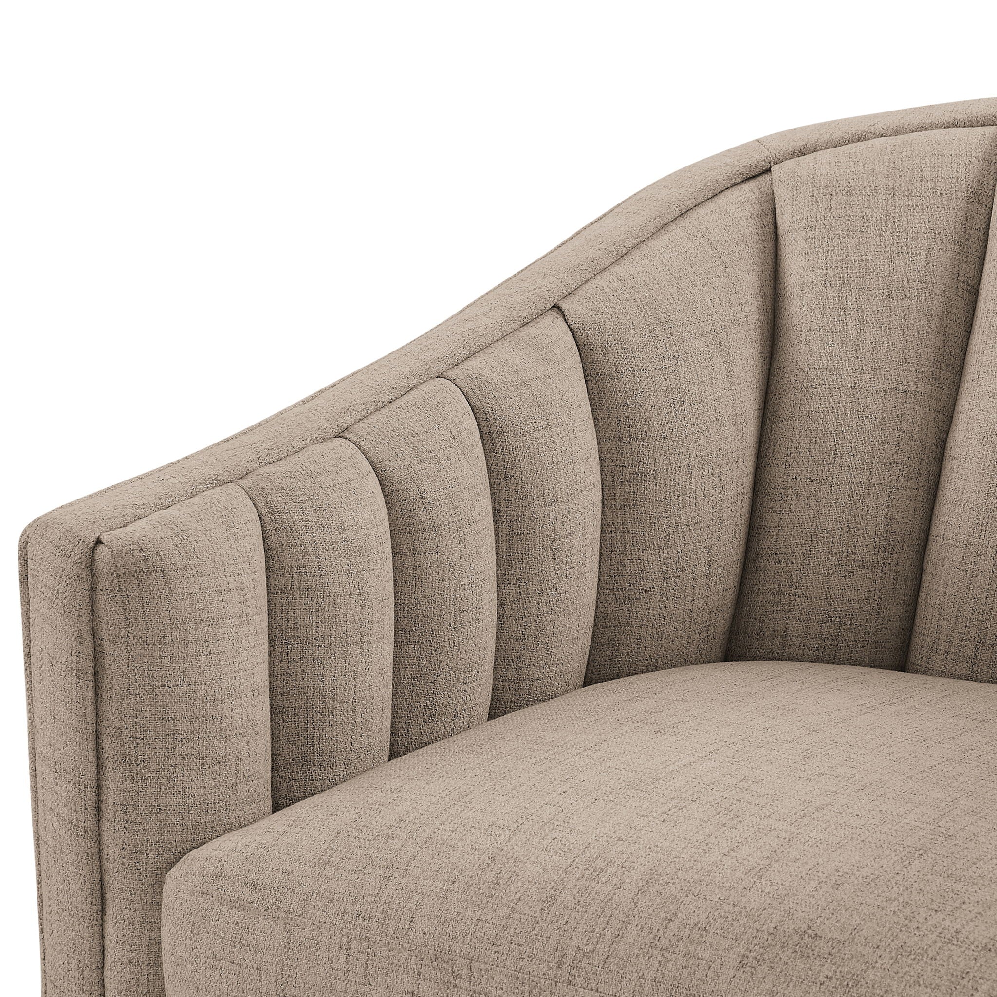 Solitude - Skirted Swivel Accent Chair With Hemp Like