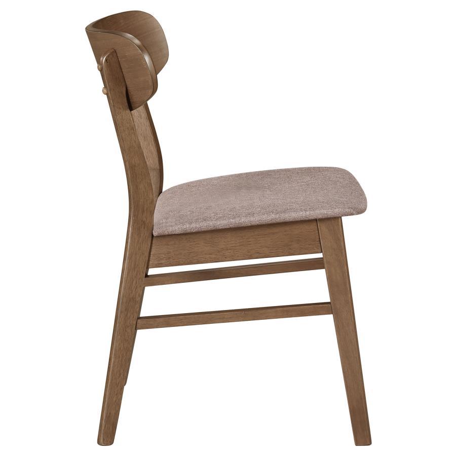 Dortch - Dining Side Chair (Set of 2) - Walnut And Brown