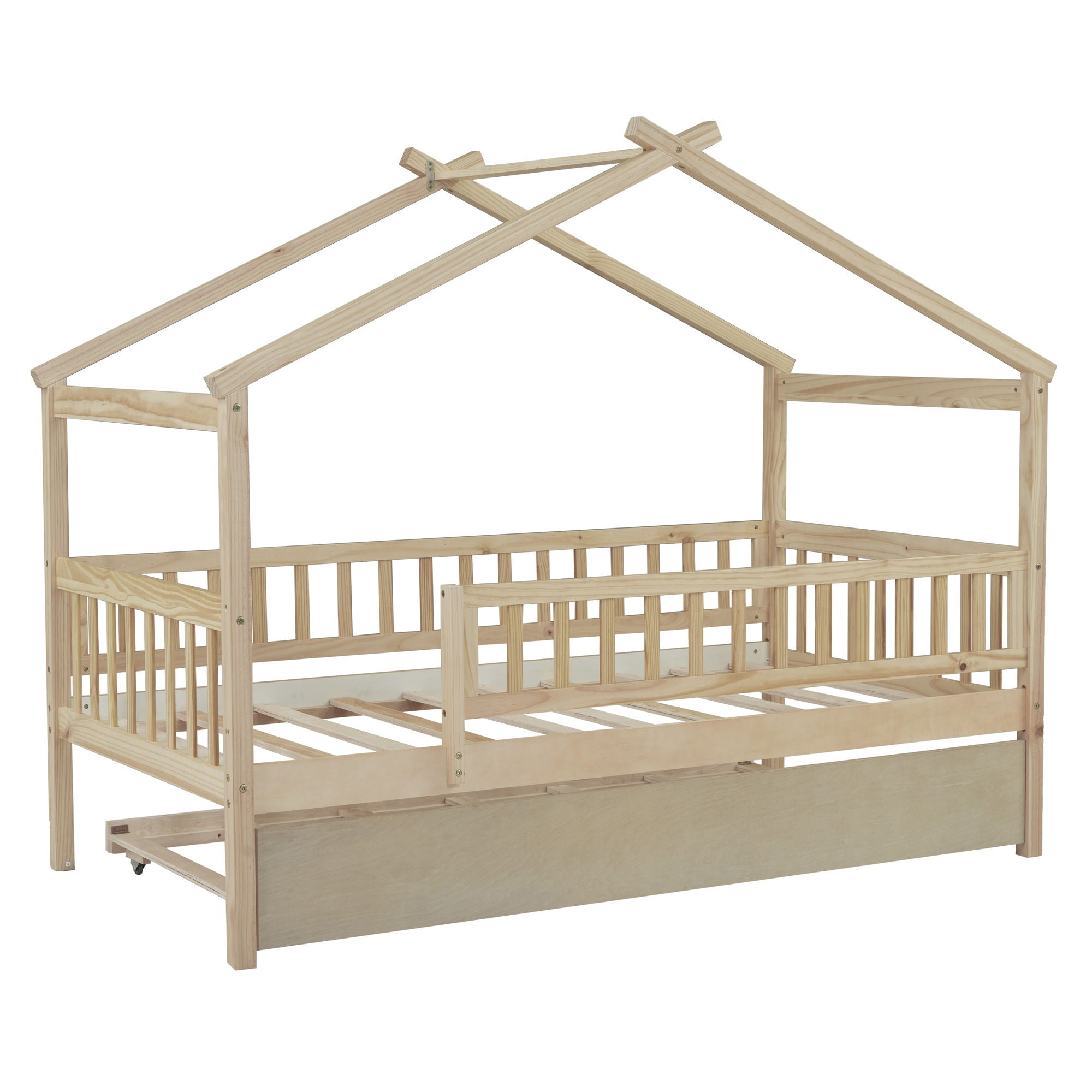 Creativity House Bed With Twin Size Trundle