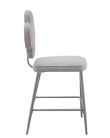 ACME Clover - Counter Height Chair (Set of 2) - Beige Fabric & Champagne Finish | Meri Furniture