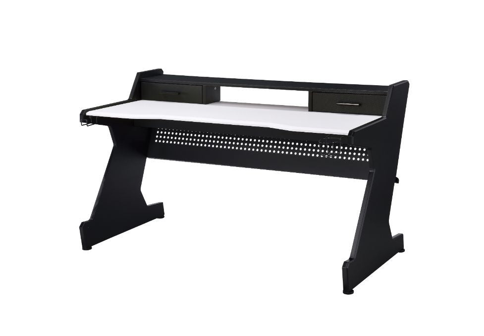 ACME Bigga - Gaming Table - Black & White Finish | Meri Furniture