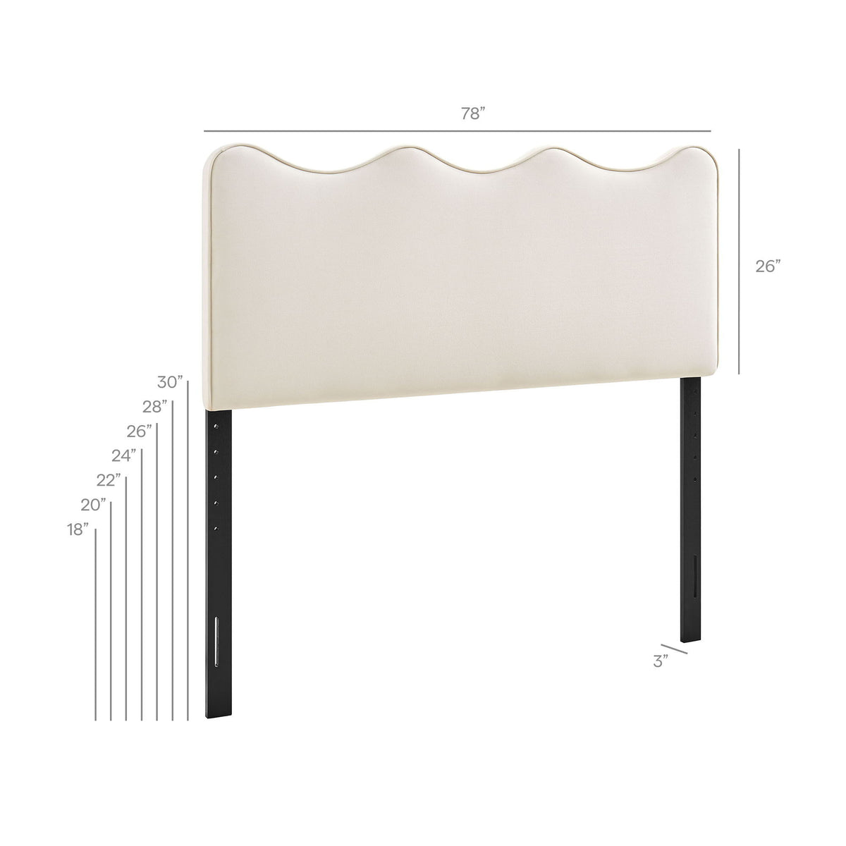 Athena Stain-Resistant Performance Velvet King Size Headboard by Modway