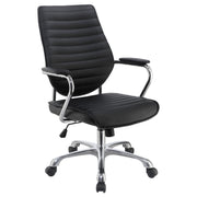 Coaster Fine Furniture Chase - Upholstered Adjustable Home Office Desk Chair - Black | Meri Furniture