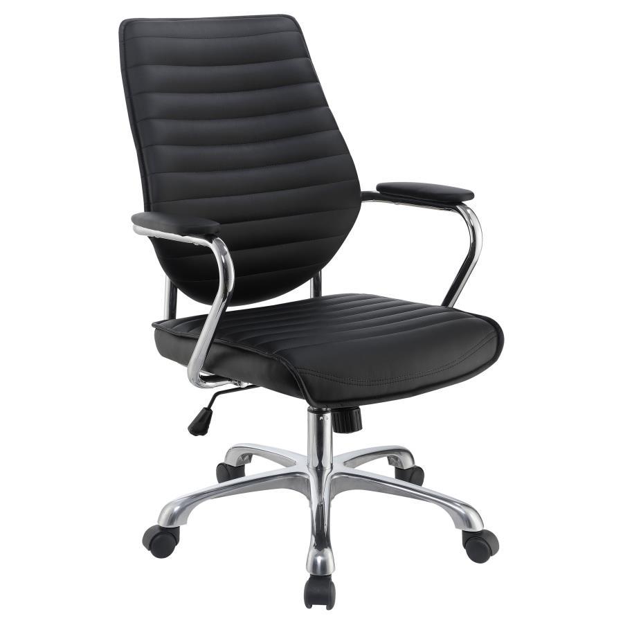Coaster Fine Furniture Chase - Upholstered Adjustable Home Office Desk Chair - Black | Meri Furniture