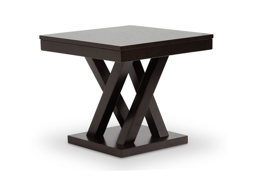 Everdon Dark Brown Modern End Table