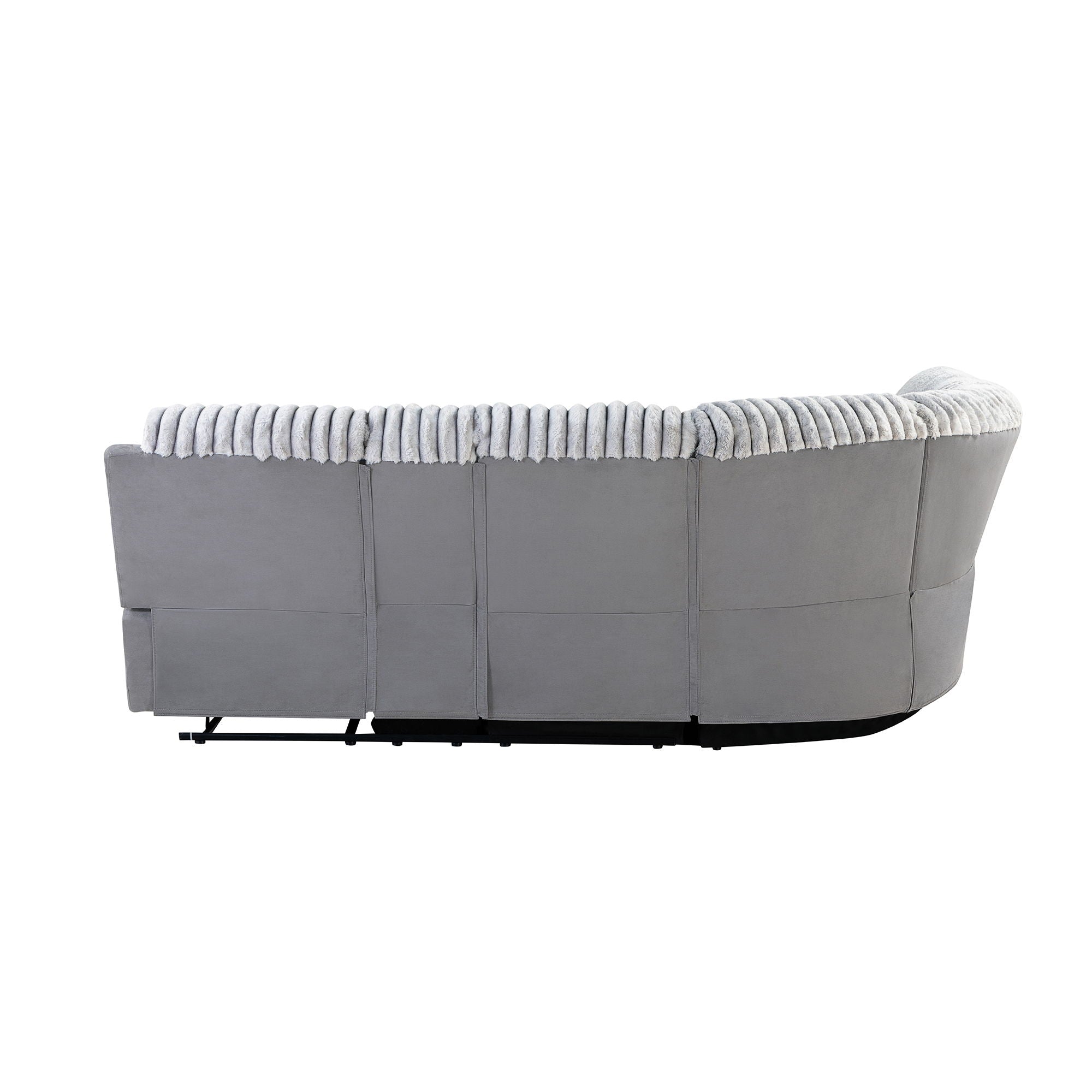 Bruni - Sectional Sofa With LED Lighting And Manual Recline - Gray