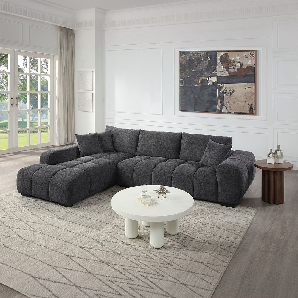 ACME Chosen - Sectional Sofa With 3 Pillows | Meri Furniture
