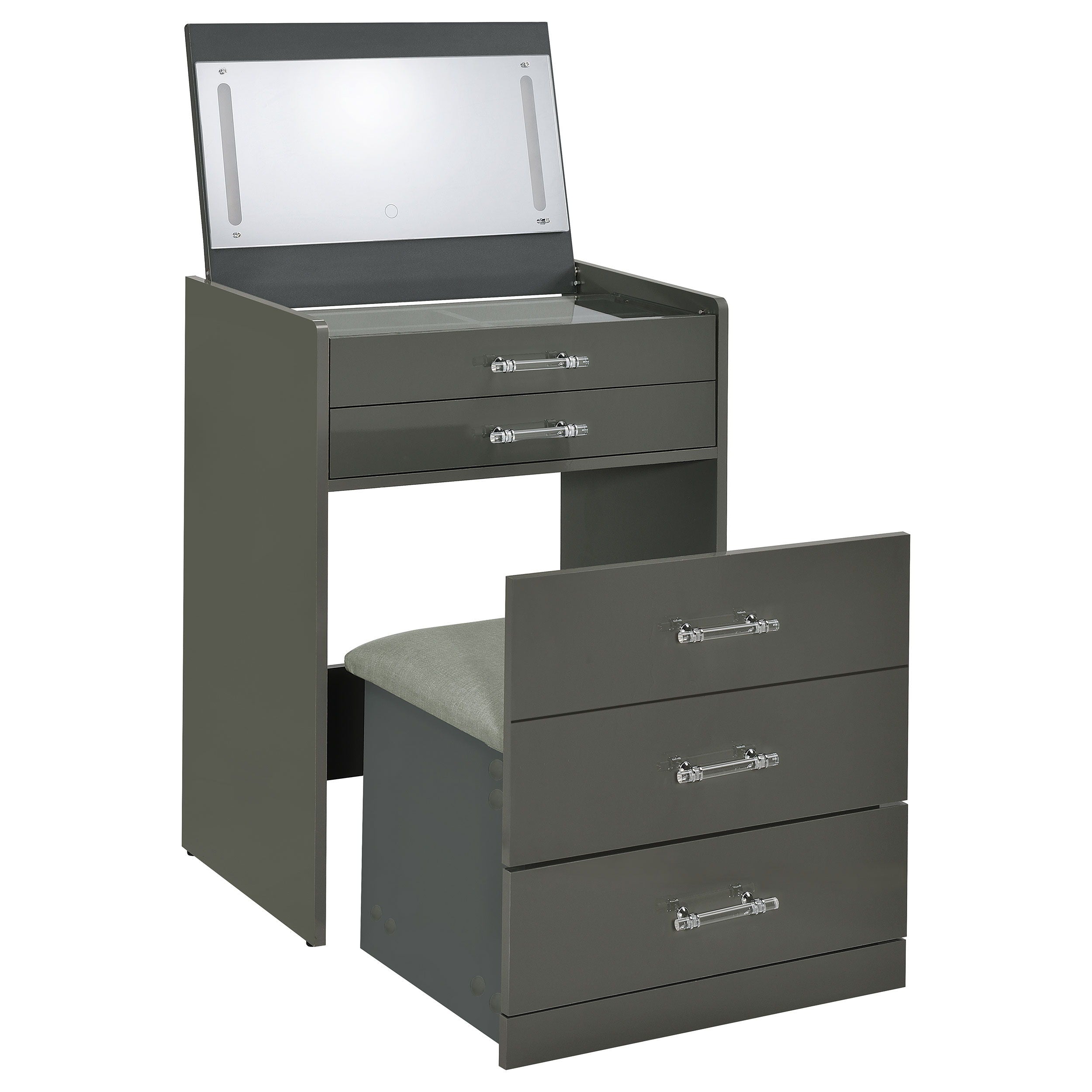Coaster Fine Furniture Danbury - 3-Drawer Makeup Vanity & Stool Set | Meri Furniture