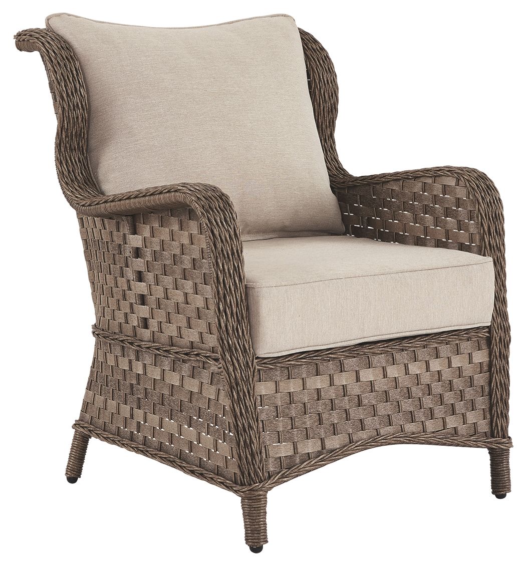 Signature Design by Ashley® Clear Ridge - Light Brown - Lounge Chair W/Cushion (Set of 2) | Meri Furniture