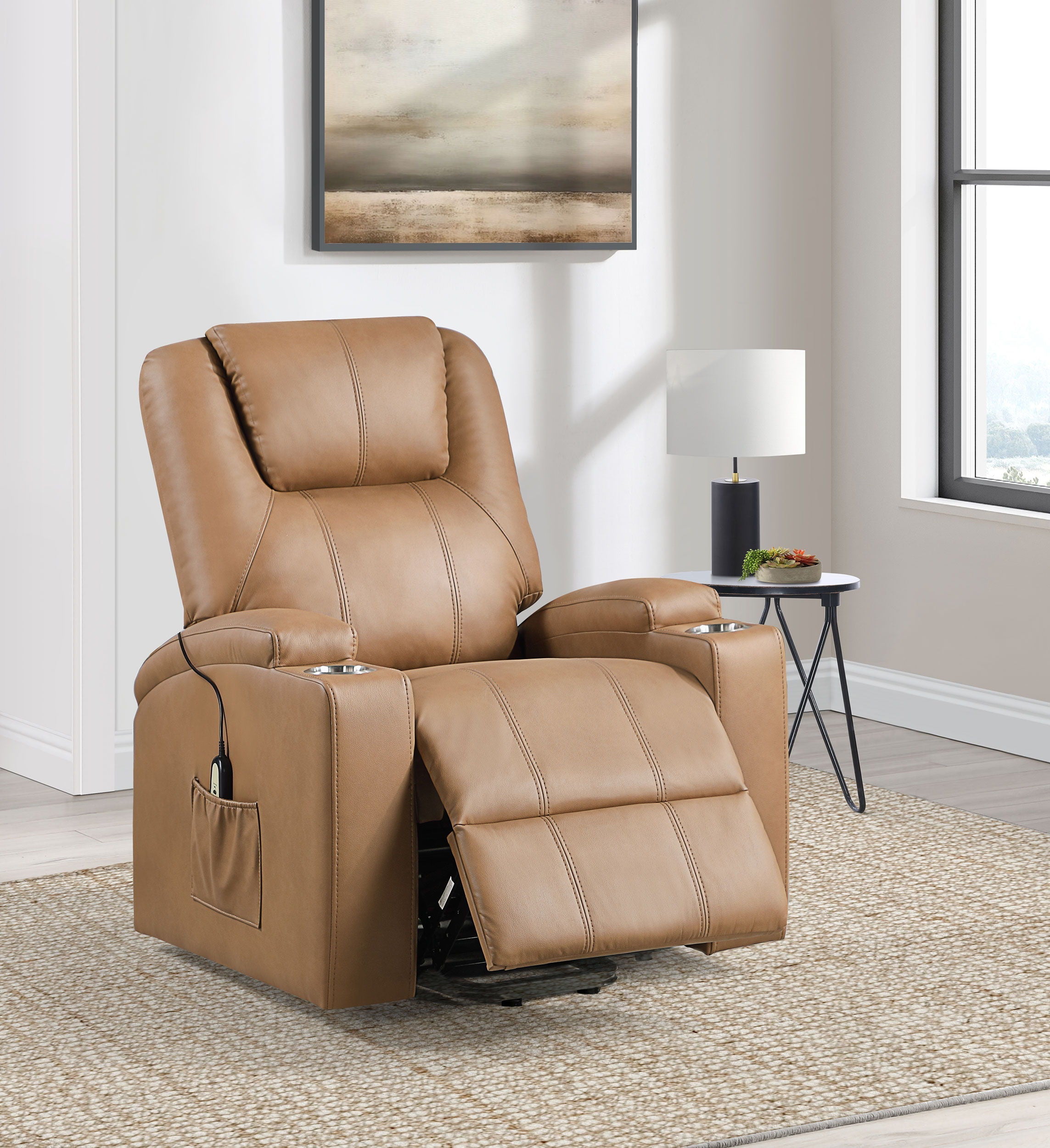 Coaster Fine Furniture Armstrong - Upholstered Power Lift Massage Recliner | Meri Furniture