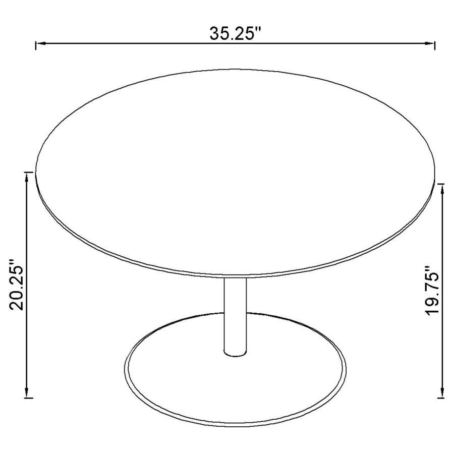Ganso - Round Glass Top Coffee And End Table Set