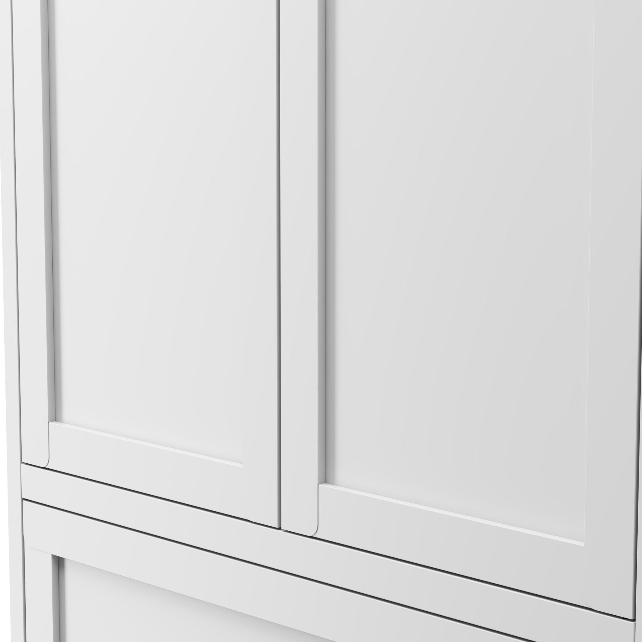Pantry Cabinet With Adjustable Shelves Freestanding Kitchen Storage Organizer - White
