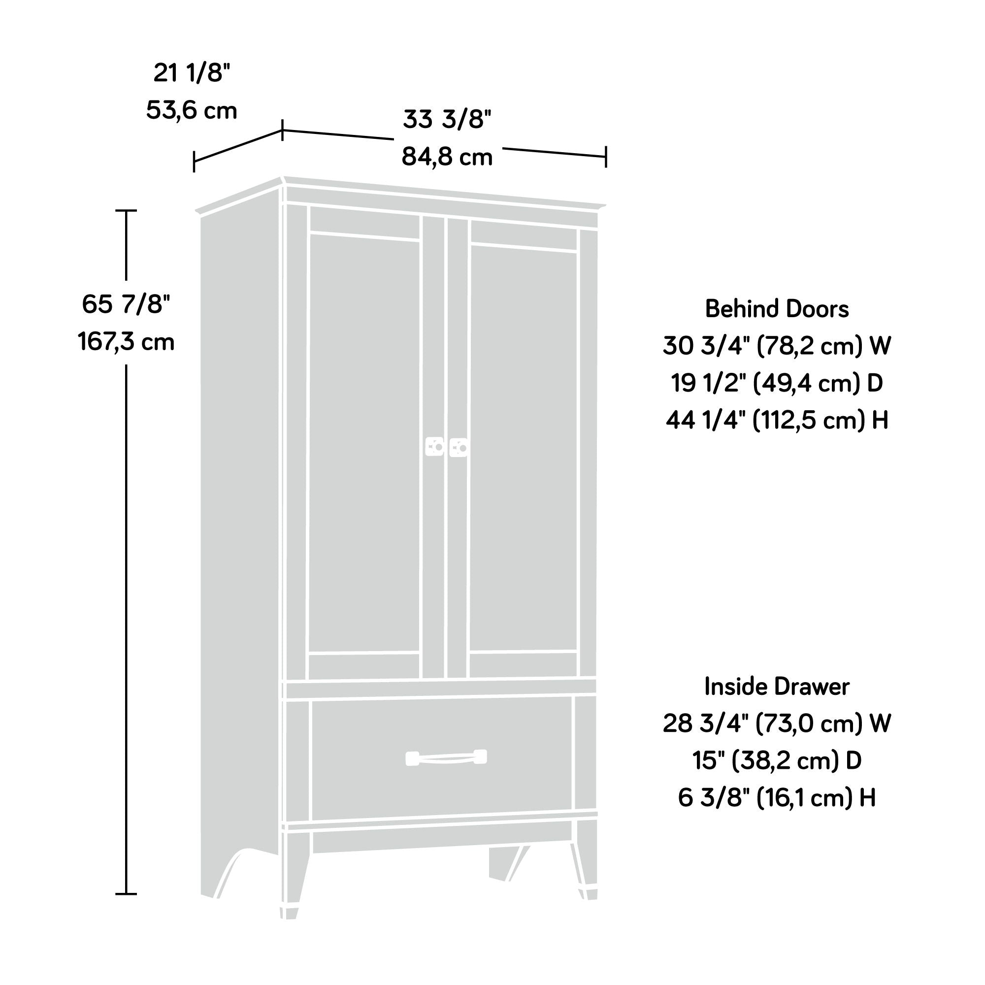 Carson Forge Armoire with drawer