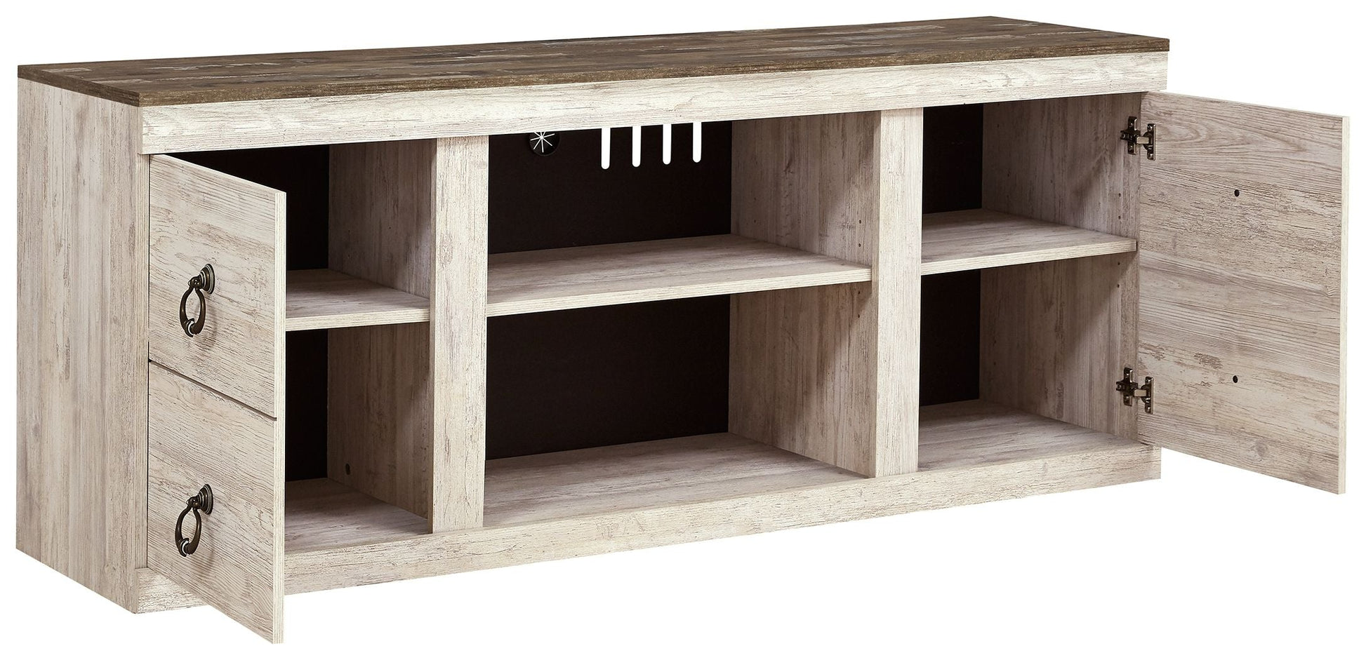 Ashley Furniture Willowton - TV Stand With Fireplace Option | Meri Furniture