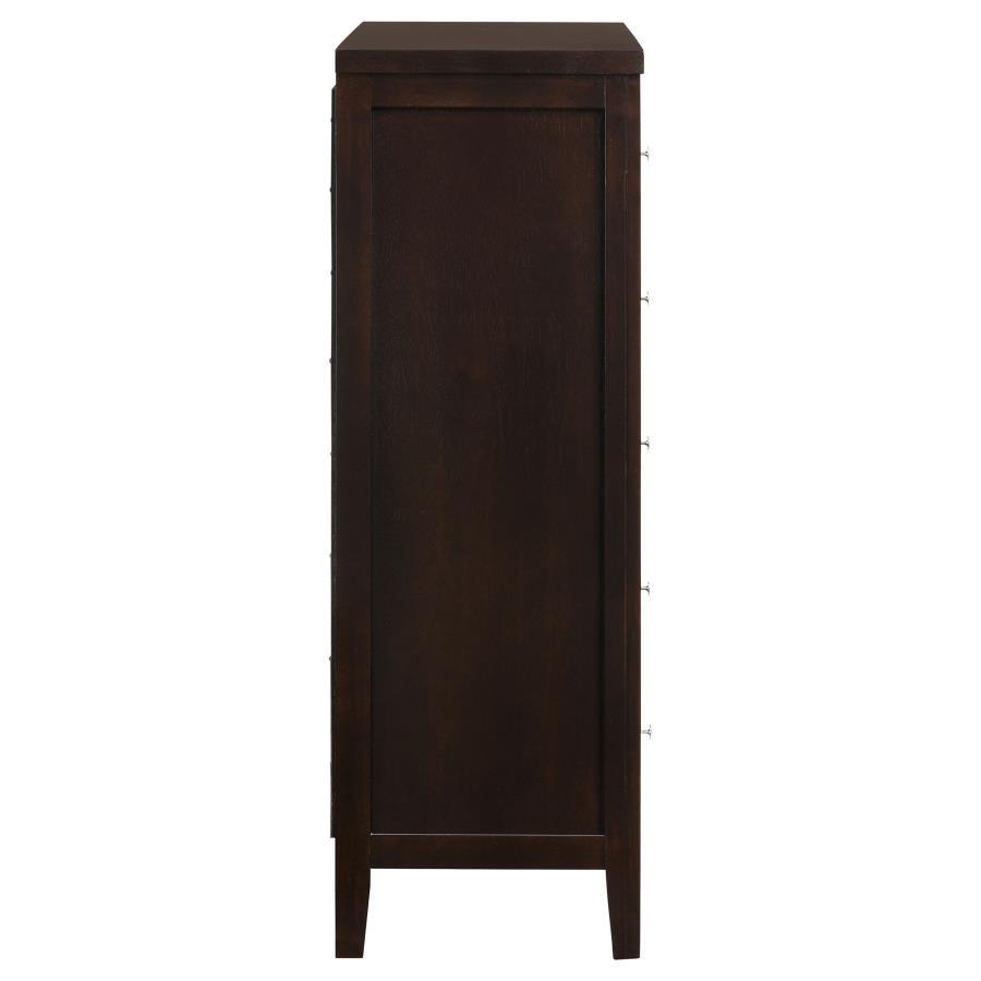 Carlton - 5-Drawer Bedroom Chest - Cappuccino