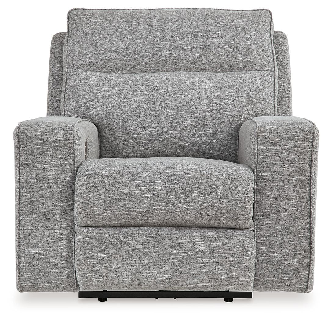 Signature Design by Ashley® Biscoe - Pewter - Power Recliner /Adj Headrest | Meri Furniture
