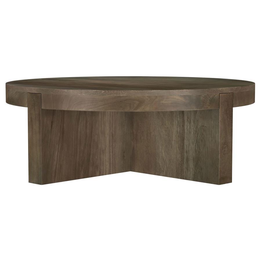Coaster Fine Furniture Kinkaid - Round Solid Mango Wood Table | Meri Furniture