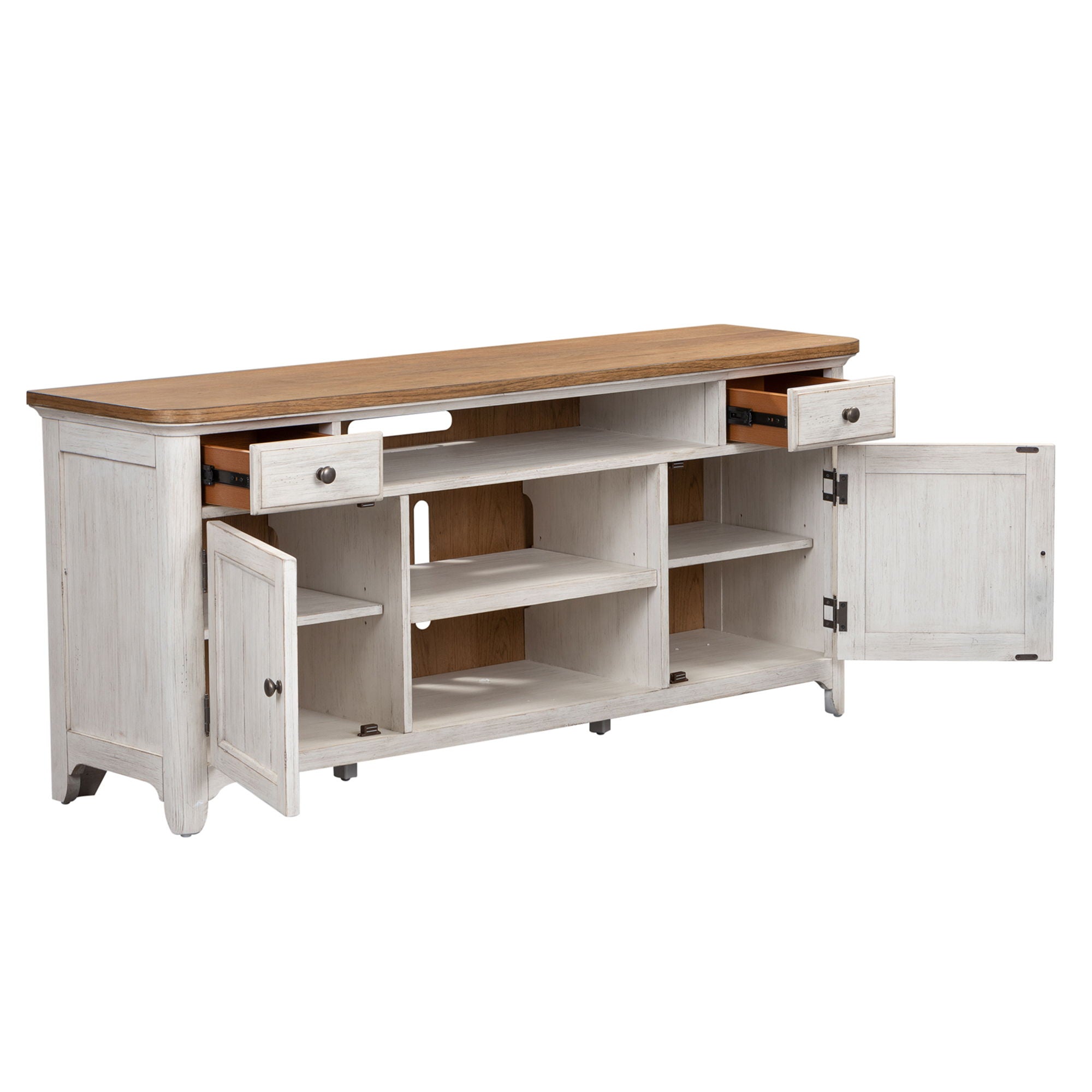 Liberty Furniture Farmhouse Reimagined - Entertainment TV Stand - White | Meri Furniture