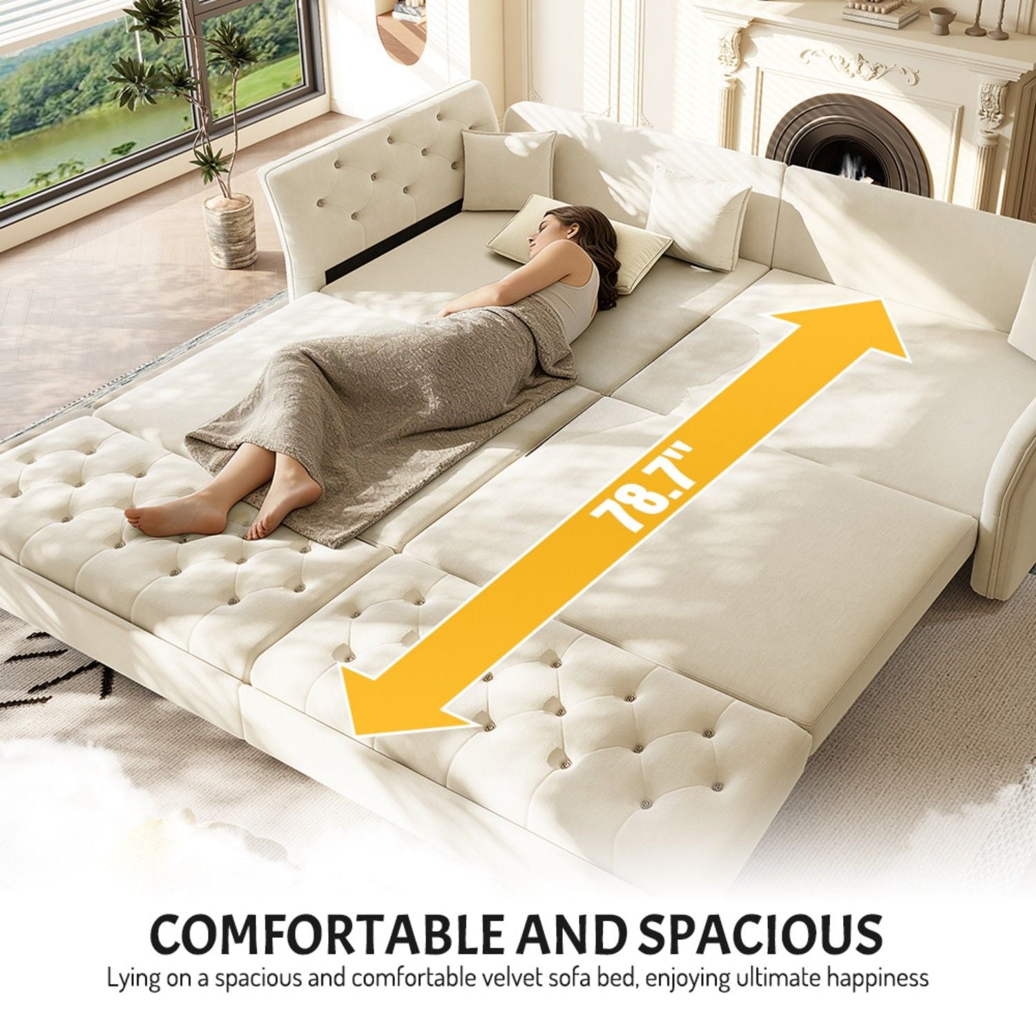 Oversize Pull Out Sofa Bed For Living Room