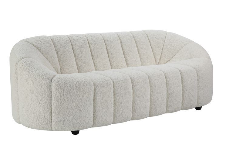 ACME Osmash - Sofa - White Teddy Sherpa | Meri Furniture