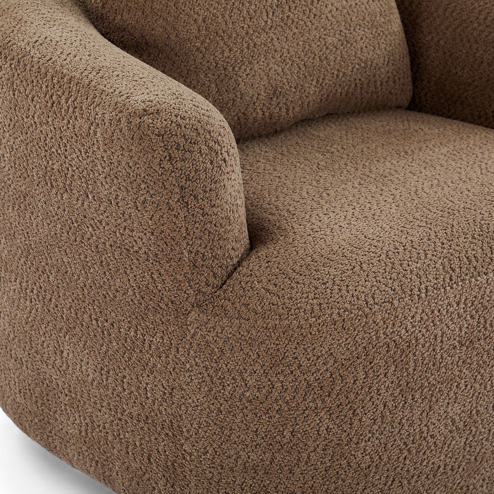 360° Swivel Barrel Sofa Chair With Throw Pillow, Chenille Upholstered Accent Chair