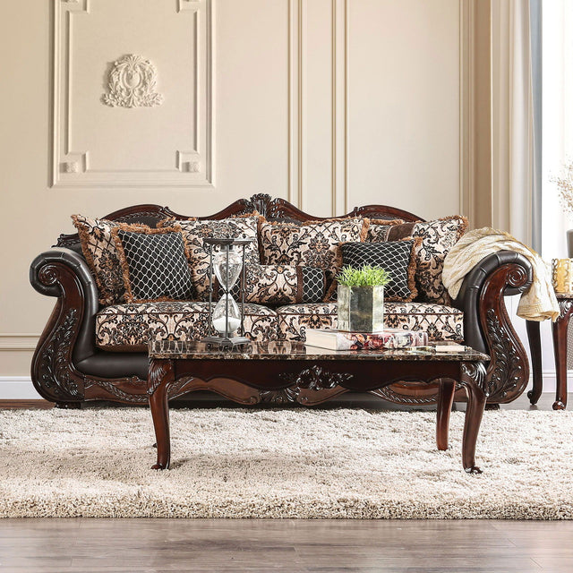 Furniture of America Jamael - Sofa - Brown / Espresso | Meri Furniture