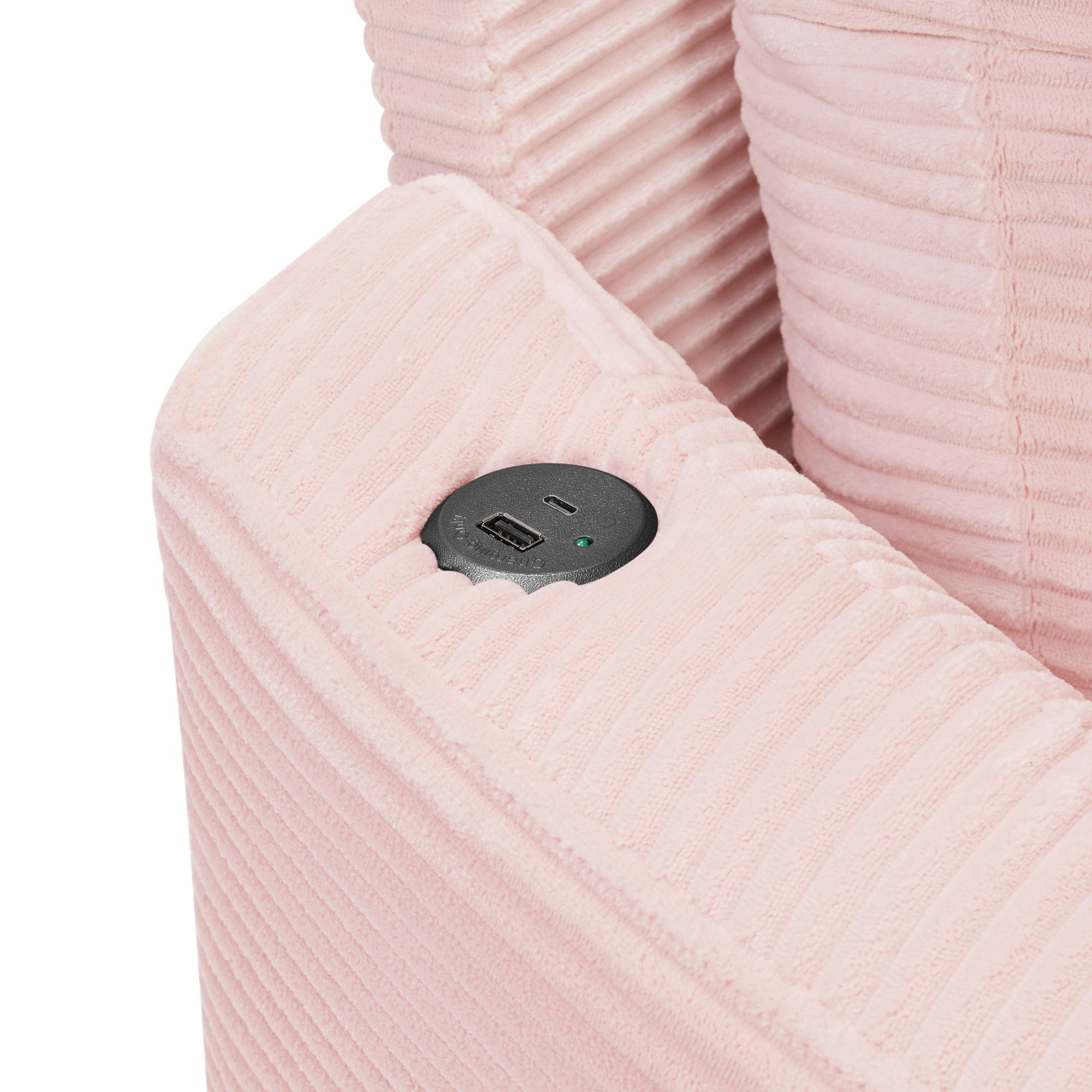 Oversized Double Chaise Lounge Sofa With USB Ports