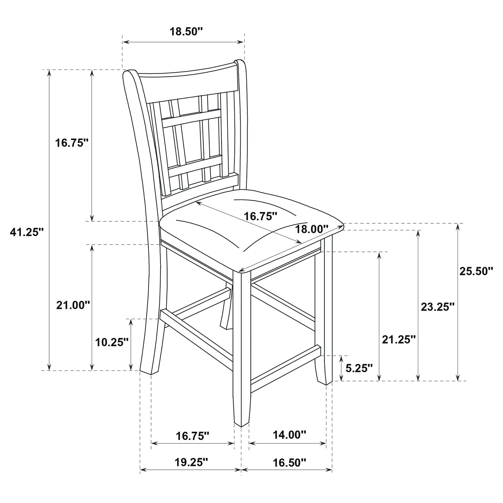 Lavon Wood Counter Height Dining Chair Black and Espresso (Set of 2)