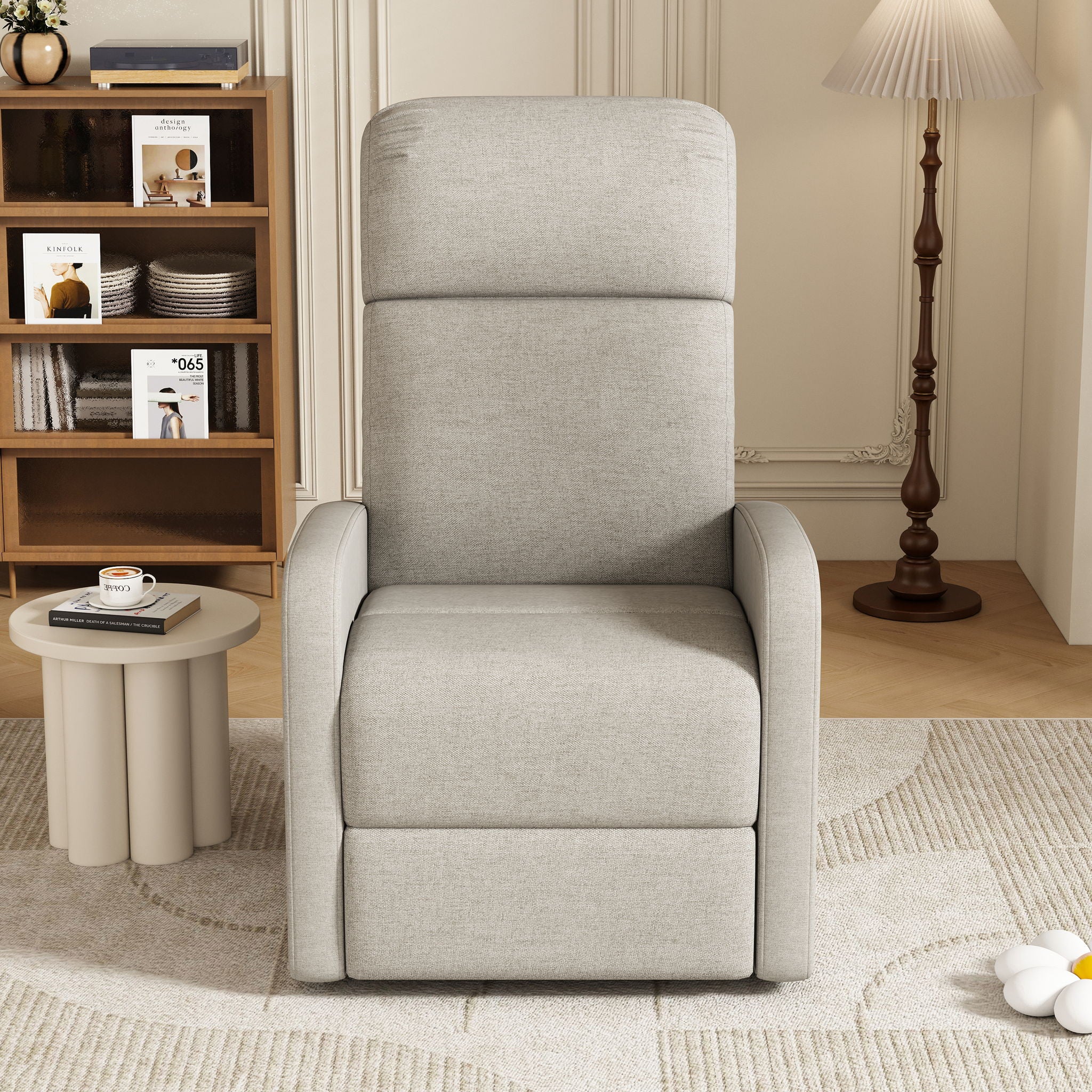 Modern Recliner Manual, Home Theater Chair With Adjustable Backrest